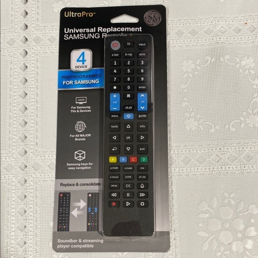 Universal Replacement Remote for Samsung - Black